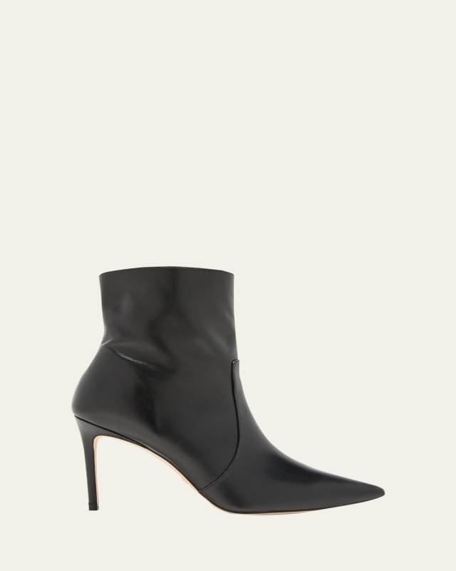 Stuart Leather Stiletto Booties